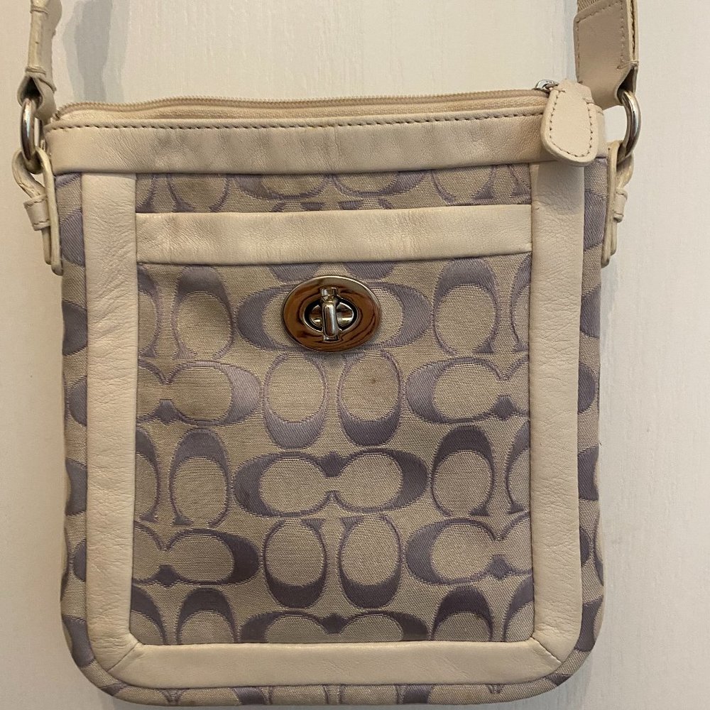 Coach Lavender & Cream Crossbody